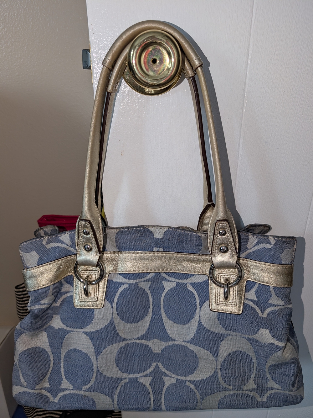 Coach Penelope Denim Satchel - Picture 2 of 9